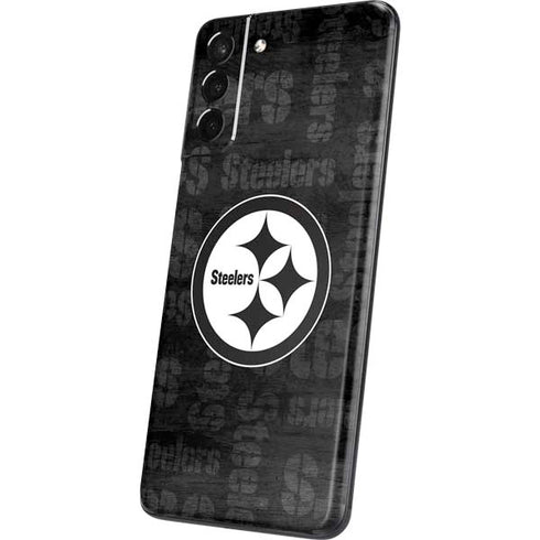 NFL Pittsburgh Steelers Black & White Galaxy S21 Plus 5G Skin